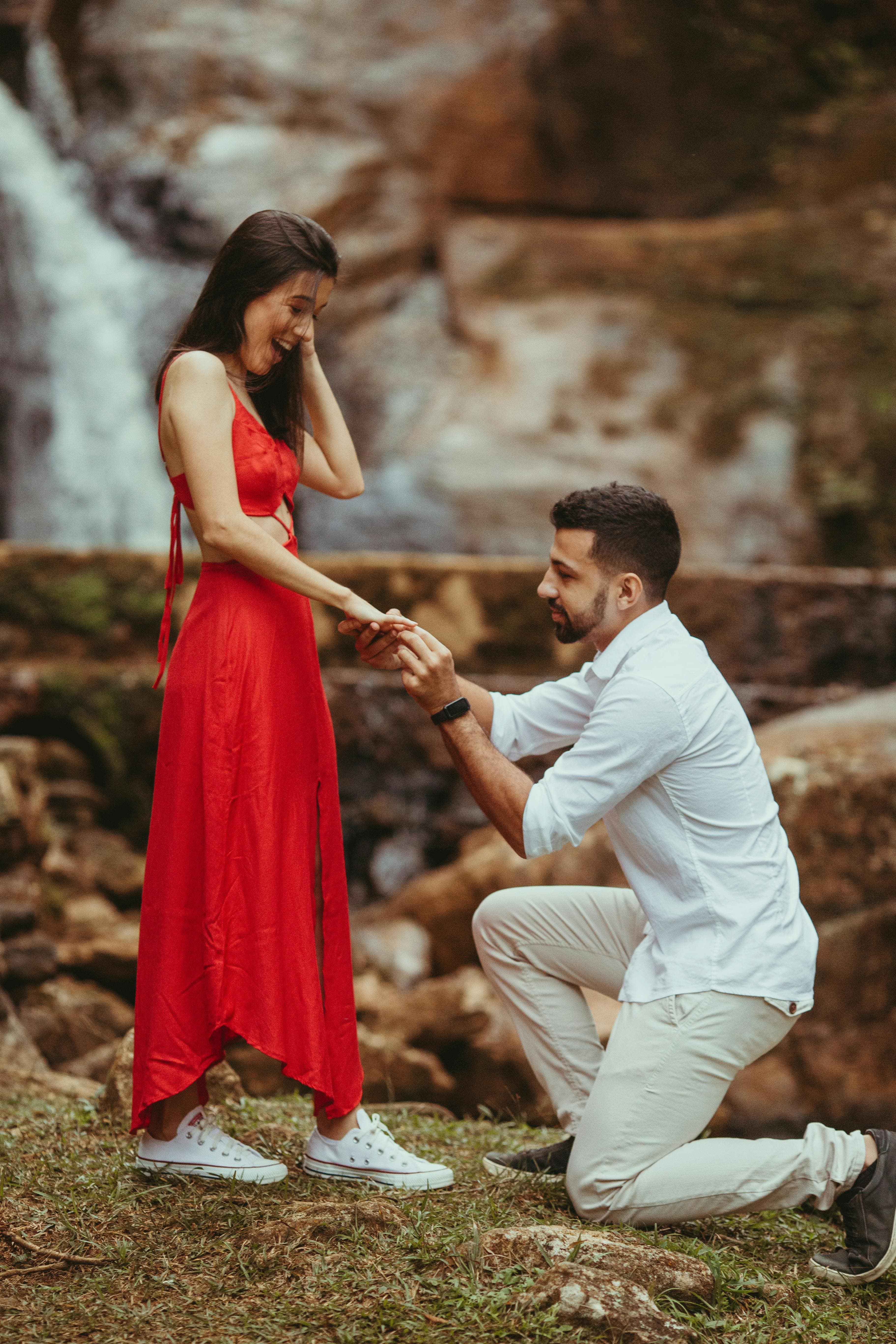 Romantic couple moment
